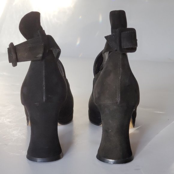 Bassotto high heel platform suede leather black 38 - Picture 7 of 8